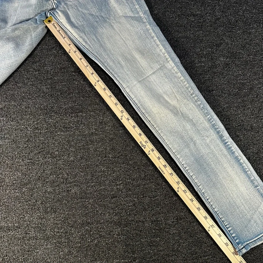 Sky Jeans Slim Denim Womens 11 Light Blue Good Rhinestone Studded Y2K McBling